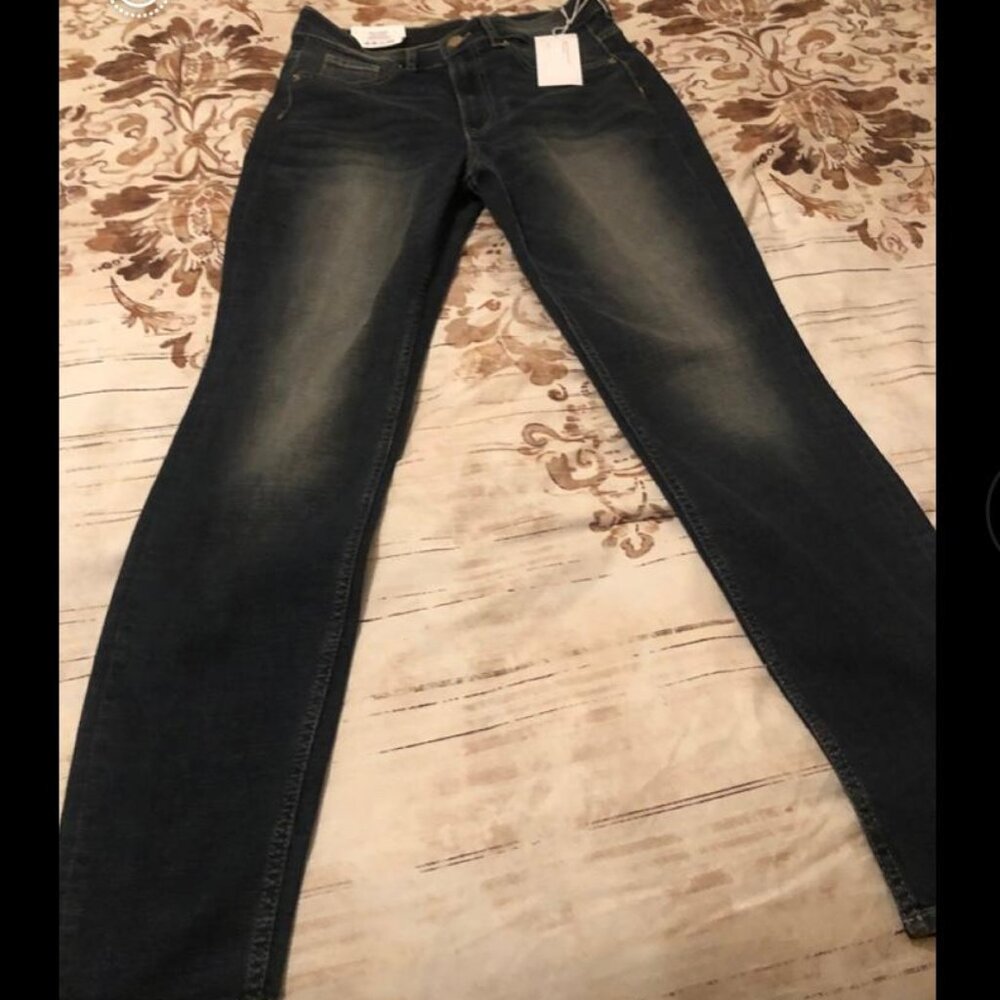 H&M Blue Slim Fit Jeans with Worn-In Look